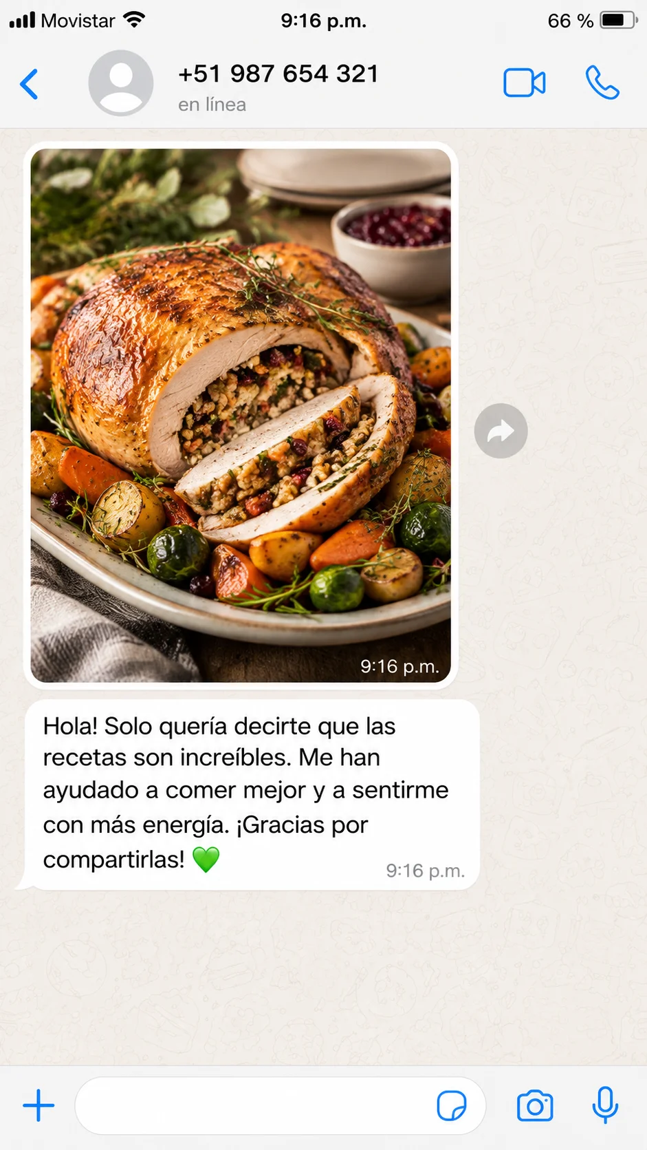 Testimonio de cliente que mejoró su alimentación con las recetas