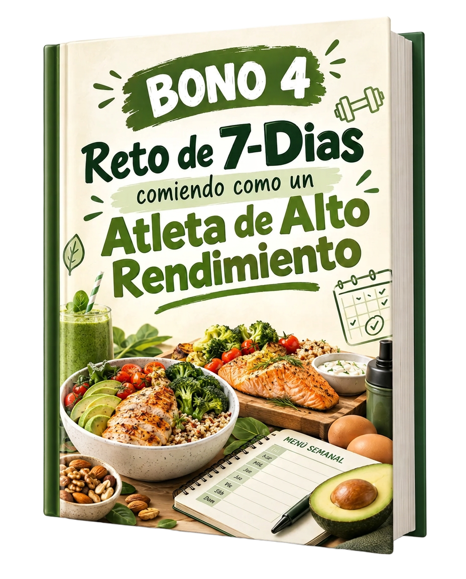 Mockup del Reto de 7 Días Comiendo como un Atleta de Alto Rendimiento