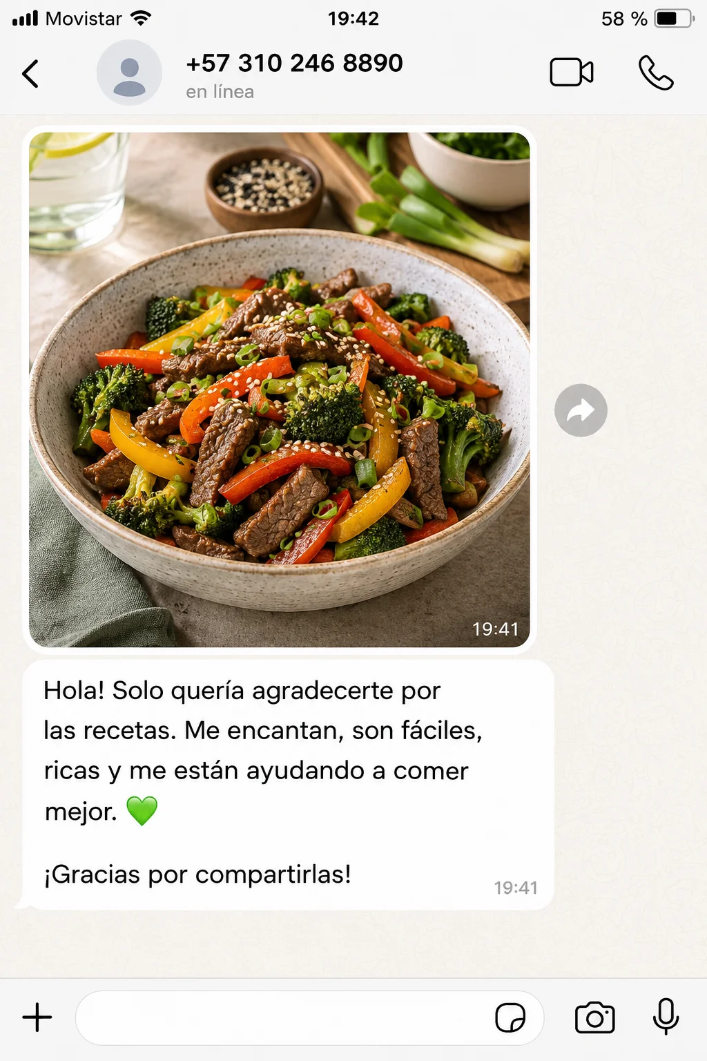Testimonio de cliente del recetario fitness alto en proteína