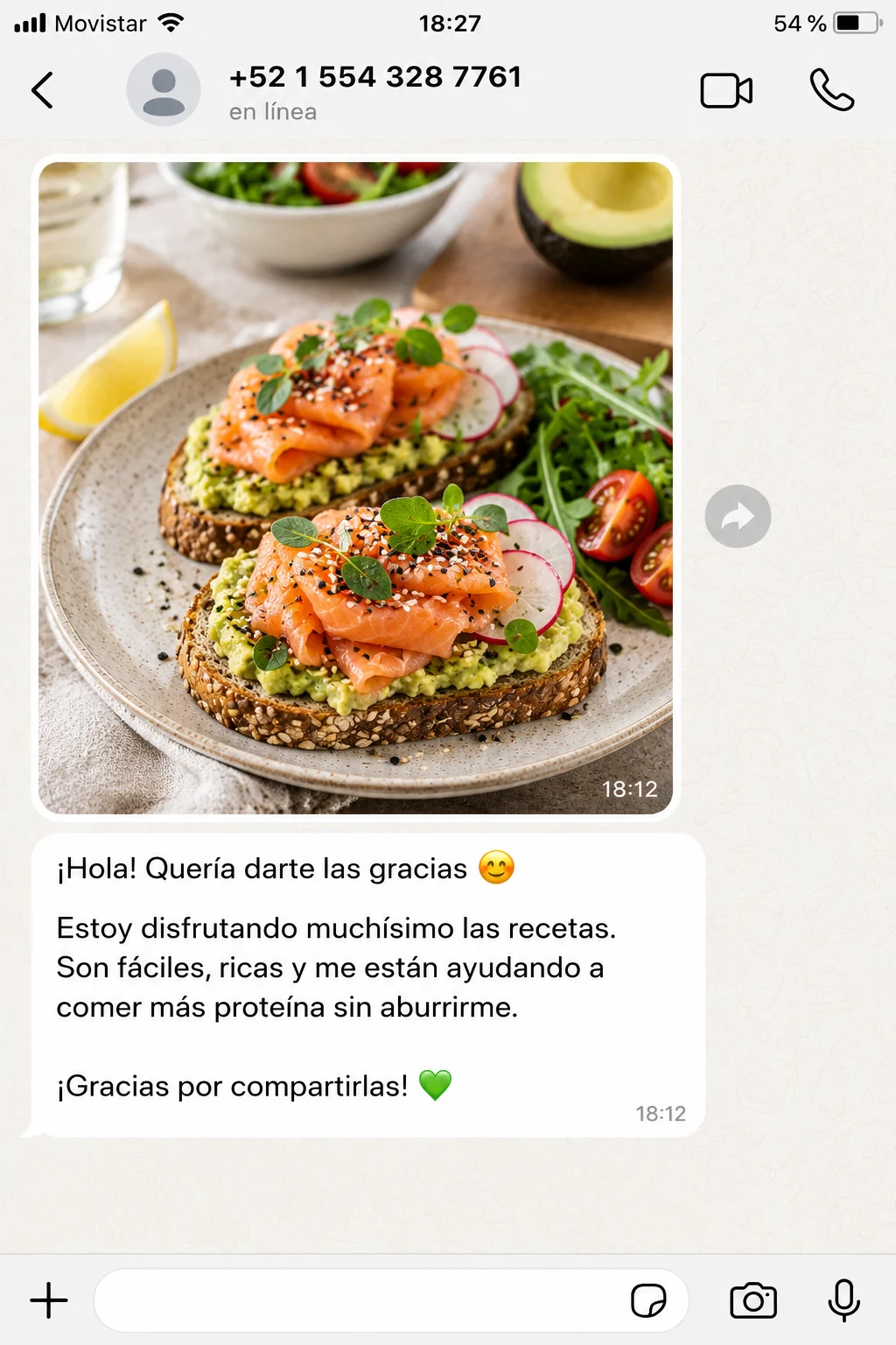 Testimonio de cliente que come más proteína sin aburrirse